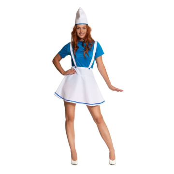 Miss blue gnome costume for women