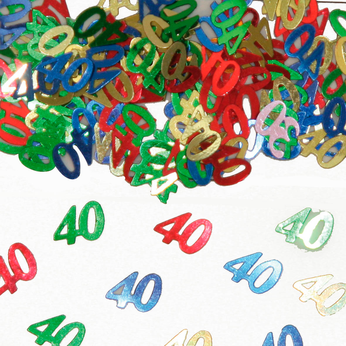 40th Birthday Confetti Multicoloured - 14g