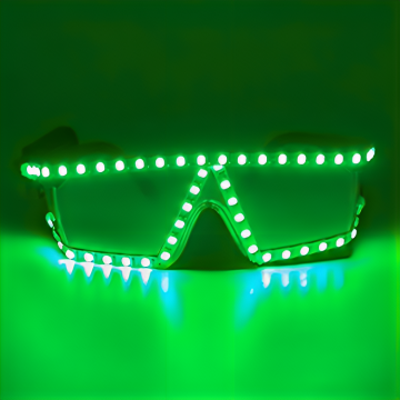 LED glasses green neon