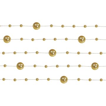 Gold pearl garlands 5x - 1.3 meters