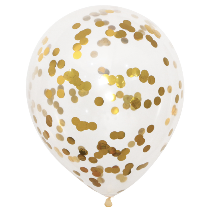 Gold Confetti Balloon - 30 cm