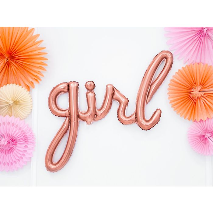 Foil Balloon girl rose gold - 77 cm