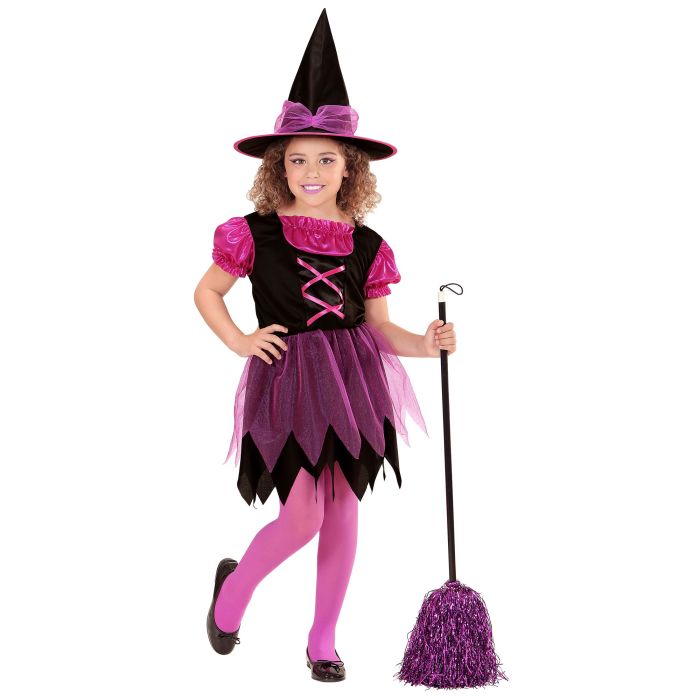 Pink witch costume with flowing skirt