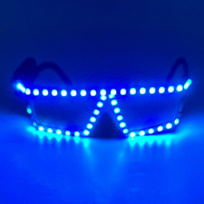 LED glasses blue neon