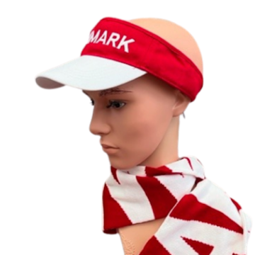 Red and white Denmark sunshade