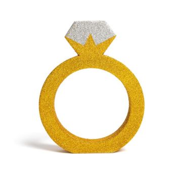 Gold ring table decoration - 21.5 x 16 cm