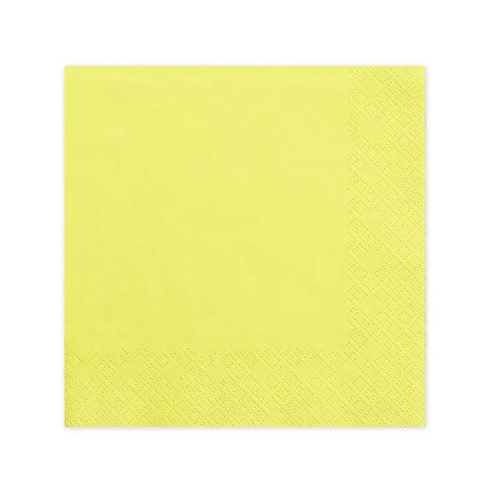 Yellow napkins 20x - 33x33 cm