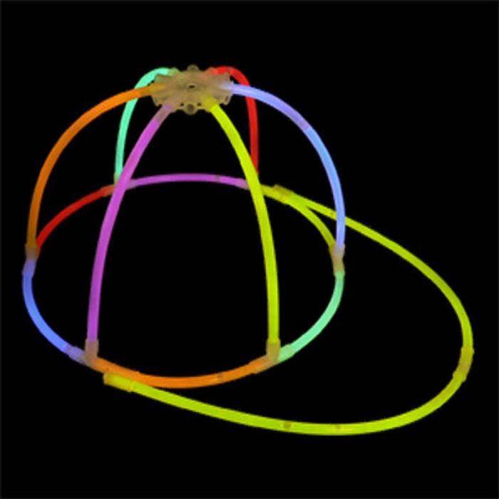 Cap with 20x glow sticks