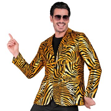 Gold Zebra Jacket with Metallic Finish