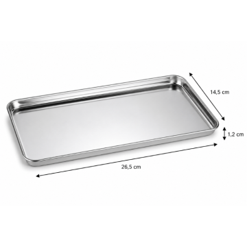 Steel tray - 26x15 cm
