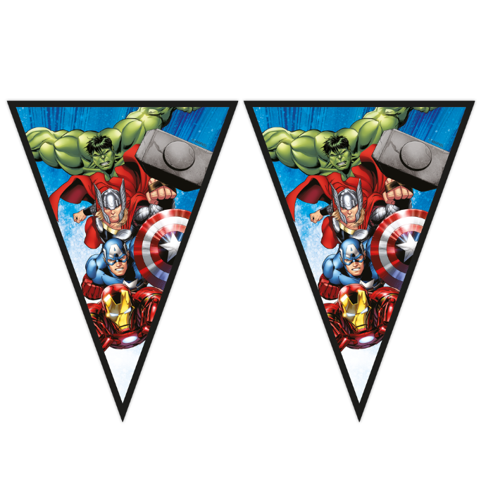 Avengers bunting with 9 flags