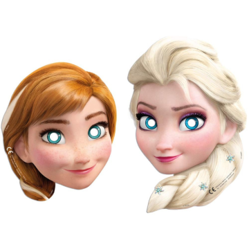 Frozen cardboard masks 6x