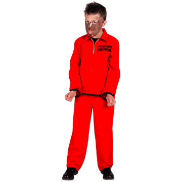Red prison costume for children