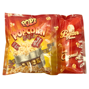 Popcorn 50x popcorn portions with corn, salt and coconut oil (6pk)