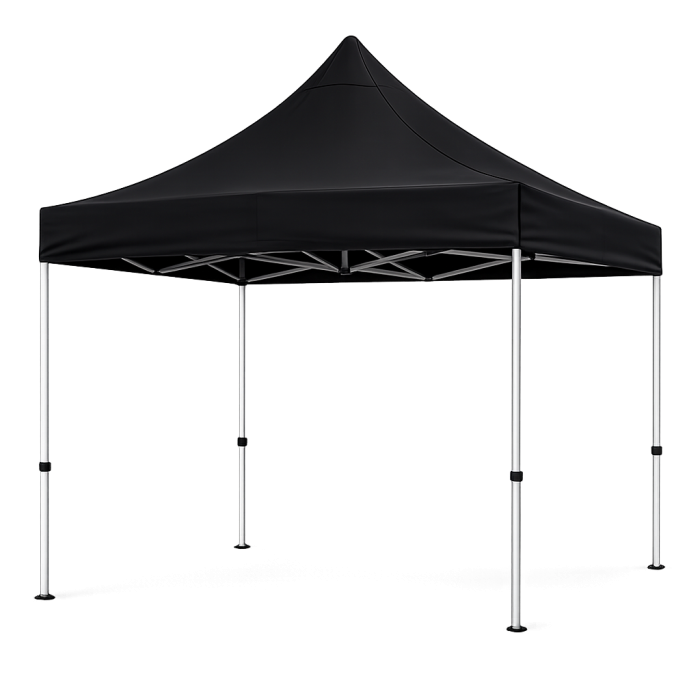 Outdoor strong gazebo 3x3 m black - 19.5 kg