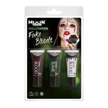 Fake Blood and Slime Makeup Set 3x - 10 ml