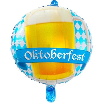 Oktoberfest Beer Mug Foil Balloon Round - 43 cm