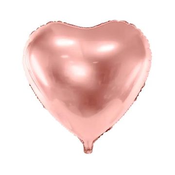 Foil Balloon Heart in Rose Gold - 45 cm