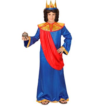 Blue toga costume with crown for boys