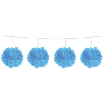 Light Blue Pom Pom Garland - 3 m