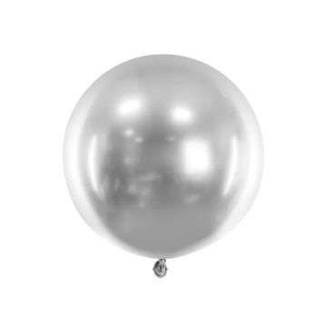 Large Round Silver Balloon - 60 cm