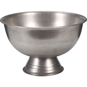 Stonewashed pedestal bowl in stainless steel Ø 39.5 cm