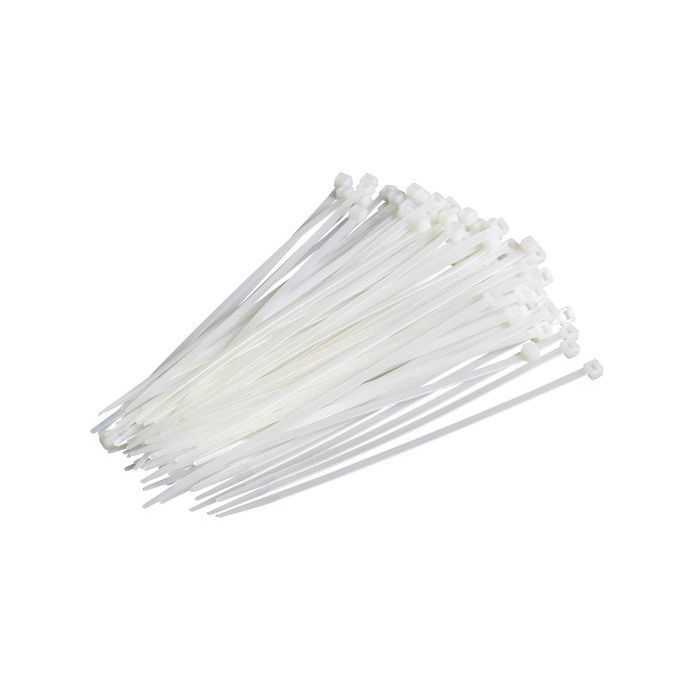 White Strip Cable Tie 3x200 mm - 100 pcs