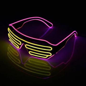 Pink And Yellow LED Glasses