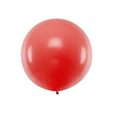 Giant pastel red balloon - 1 metre