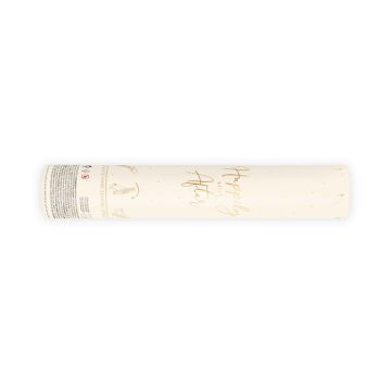 White and Gold Stripes Handball Confetti Tubes - 25 cm