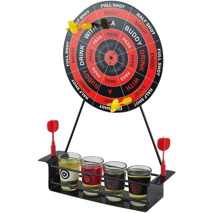 Dart Drinking Game with Shot Glasses
