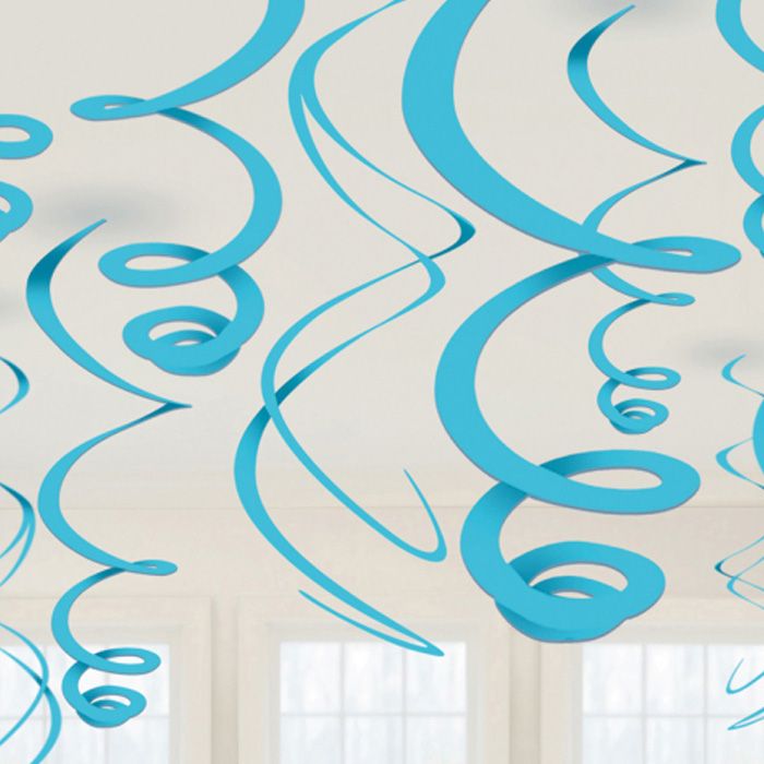 Light Blue Swirls 12x - 55 cm