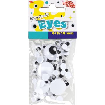 Movable Eyes 55 pcs. in 3 Sizes