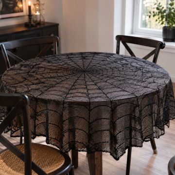 Spider Web Tablecloth - 124 cm