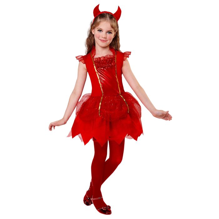 Devil Dress with Horns for Girls