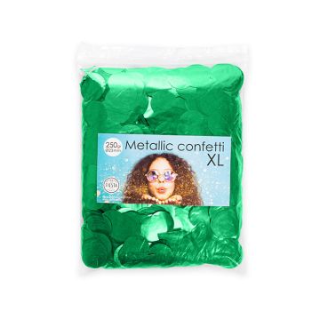 Round Metallic Green Confetti - 250 grams