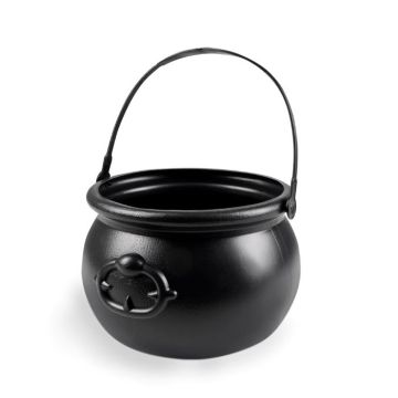 Black witch cauldron bucket - 13x19 cm