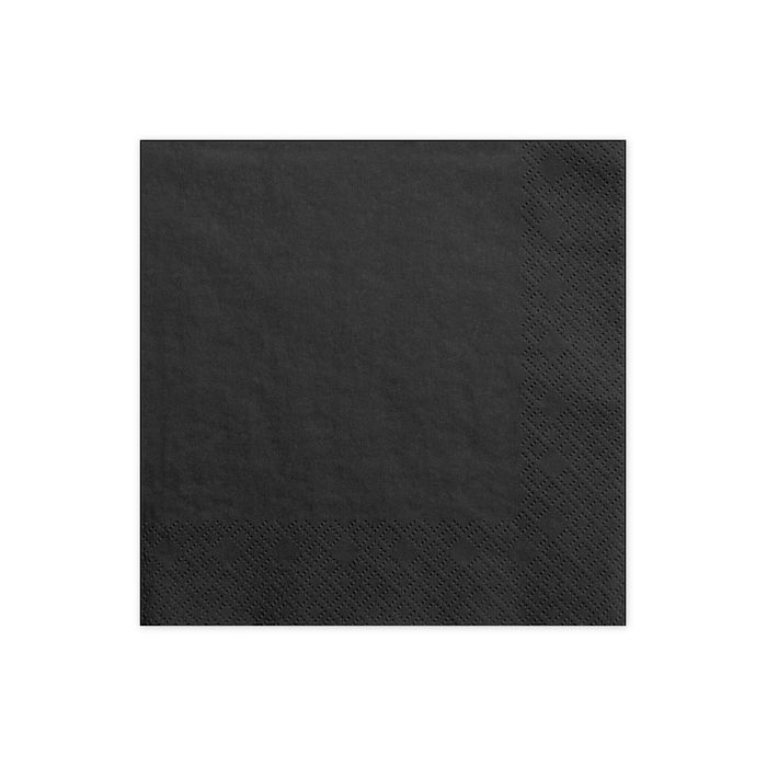Black 3-Ply Napkins 20x - 33 x 33 cm