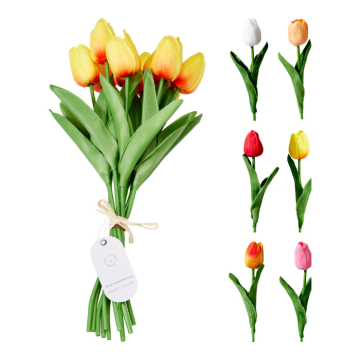 artificial tulips 10 pcs - 32 cm assorted 