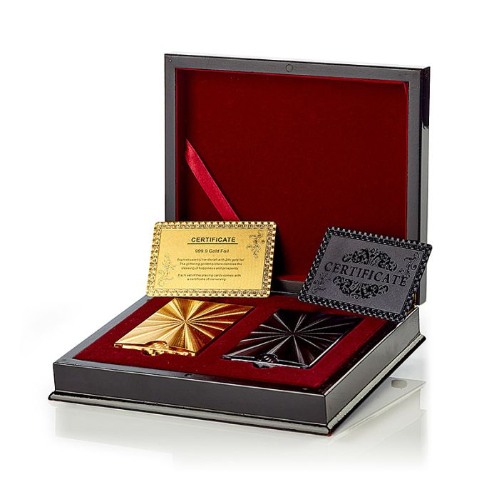 Deluxe Gold/Black Playing Cards 2x