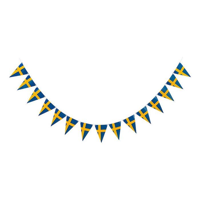 Sweden Flag Garland - 3.6 meters