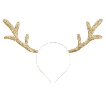 Reindeer Antler Headband - Gold