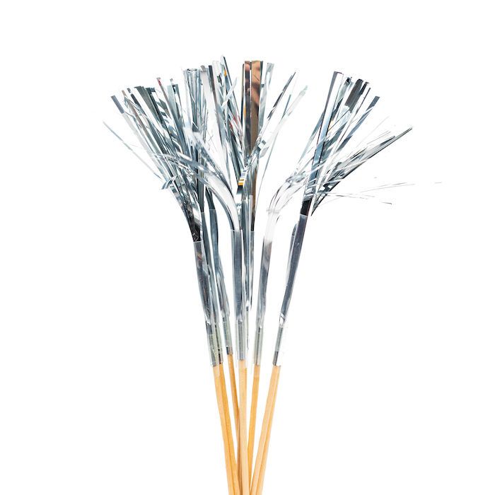 Silver Drink Stirrers 10x - 24 cm