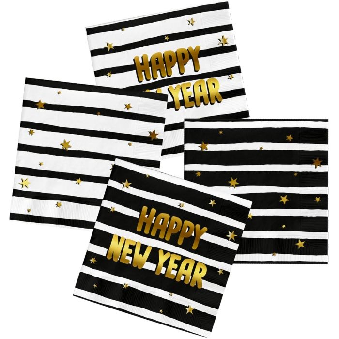 New Year's napkins with stars and stripes 20x - 33x33 cm