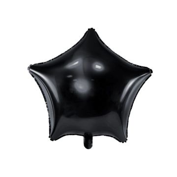 Black star foil balloon - Ø48 cm