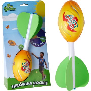 Glowing Yellow Throwing Rocket 28 cm