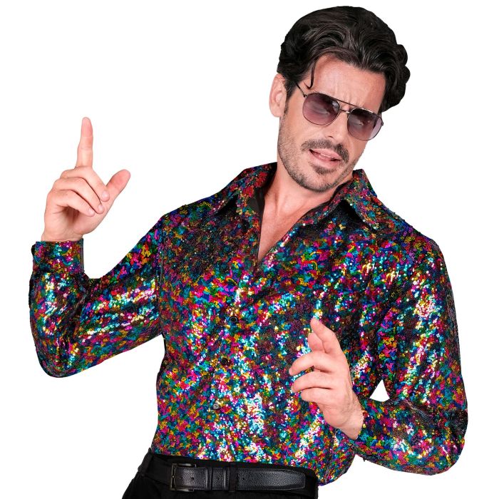 Sequin Shirt for Men in Multicolour