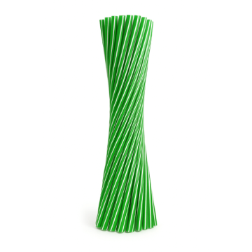 Straws green 6x220 mm reusable 50x