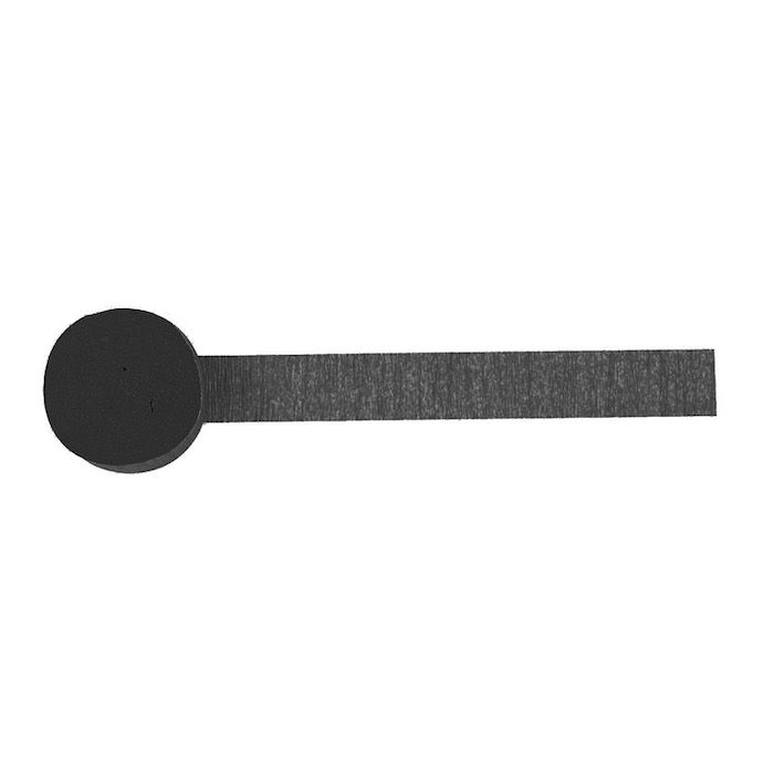 Black Crepe Streamer - 24 meters