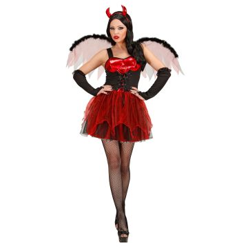 Devil Dress with Wings and Gloves